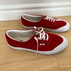 Red Vans like new!